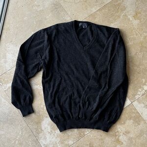 Men's Black V-Neck Sweater